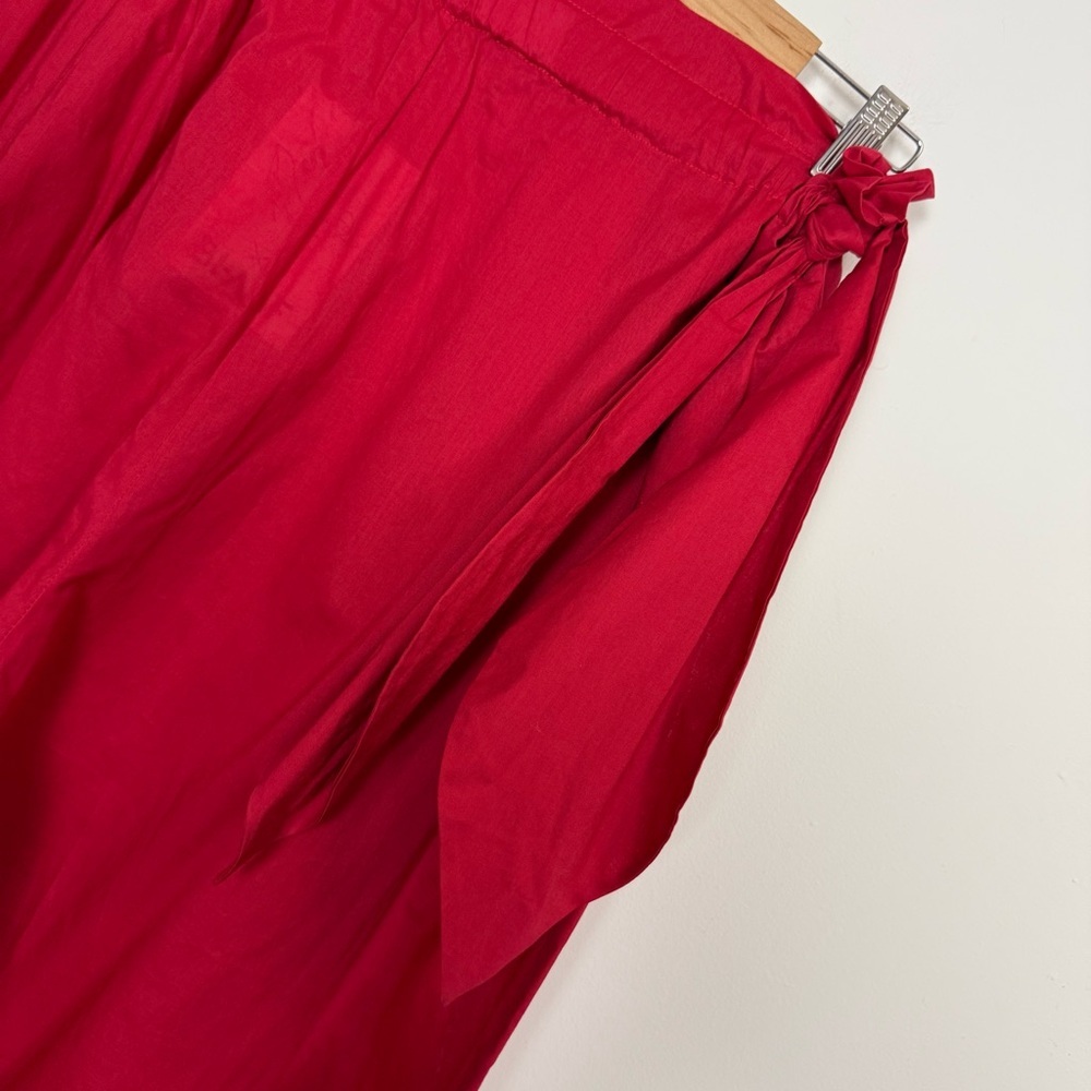 Sei Bi-Aaf Skirt Trousers Capri Womens L Xl Large Red Wide Leg Made In Spain Nwt — image 3 of 8